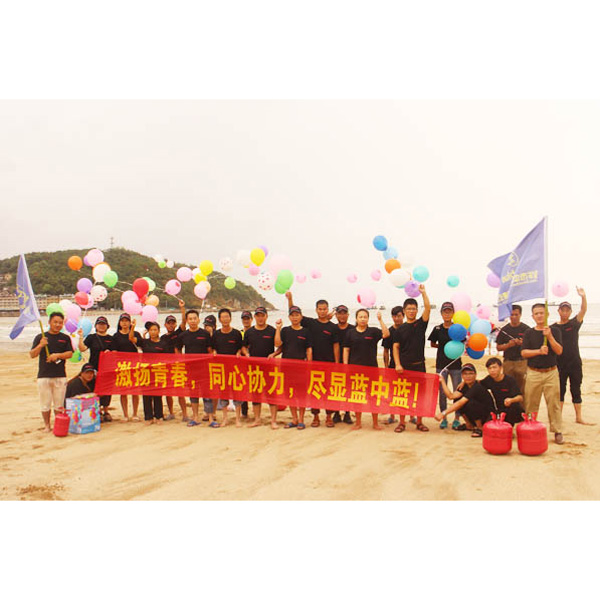 百忙之中，公司組織員工海邊旅游